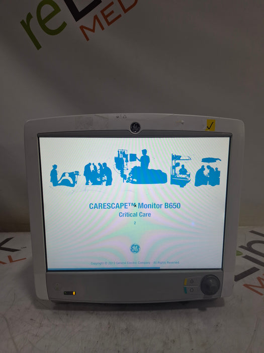 GE Healthcare Carescape B650 Critical Care Patient Monitor