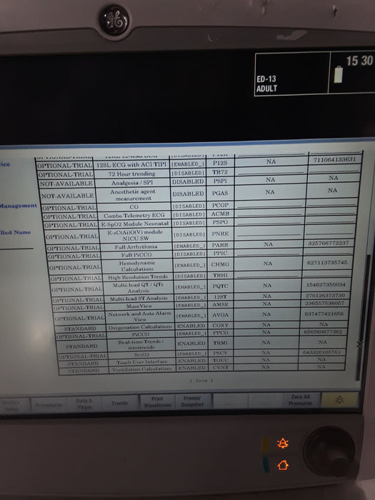 GE Healthcare Carescape B650 Emergency Care Patient Monitor