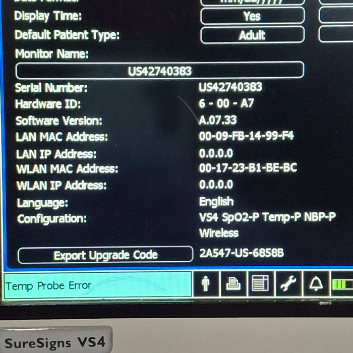 Philips SureSigns VS4 Vital Signs Monitor