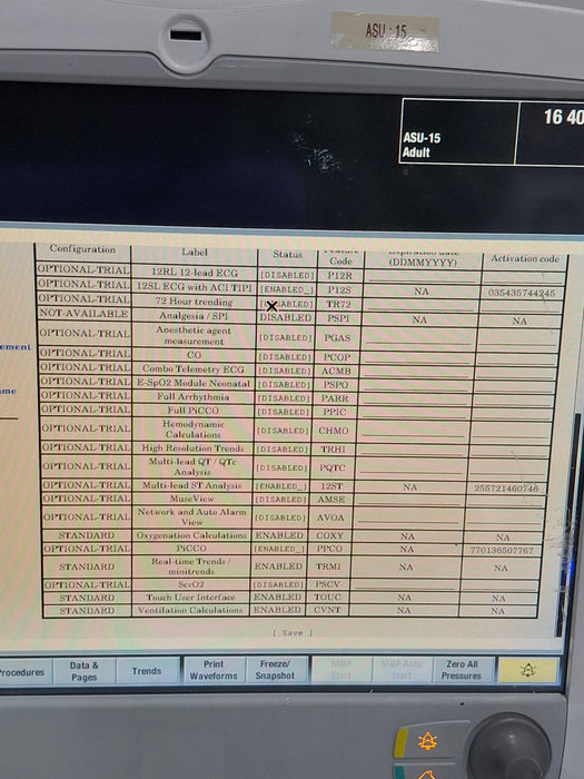 GE Healthcare Carescape B650 Post Anesthesia Care Patient Monitor