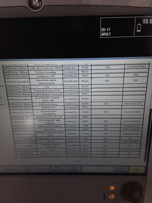 GE Healthcare Carescape B650 Emergency Care Patient Monitor