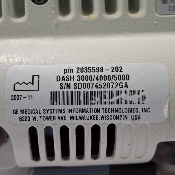 GE Healthcare Dash 4000 - Masimo SpO2 Patient Monitor