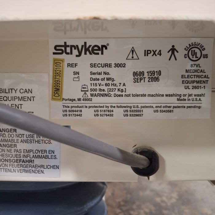 Stryker Secure II 3002 Hospital Bed