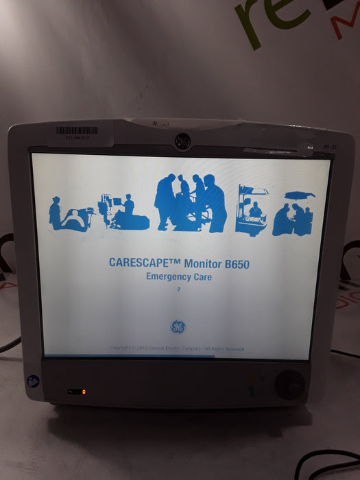 GE Healthcare Carescape B650 Emergency Care Patient Monitor