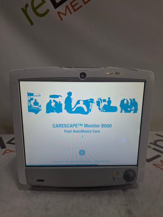 GE Healthcare Carescape B650 Post Anesthesia Care Patient Monitor