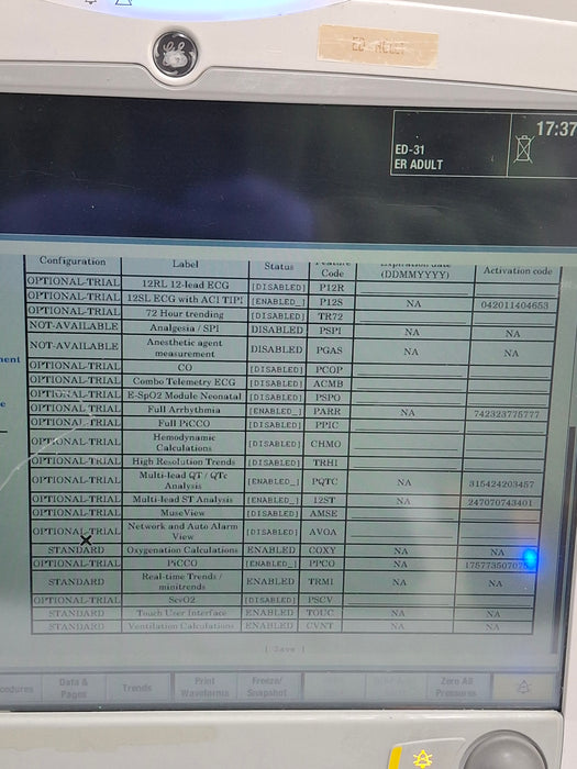 GE Healthcare Carescape B650 Emergency Care Patient Monitor