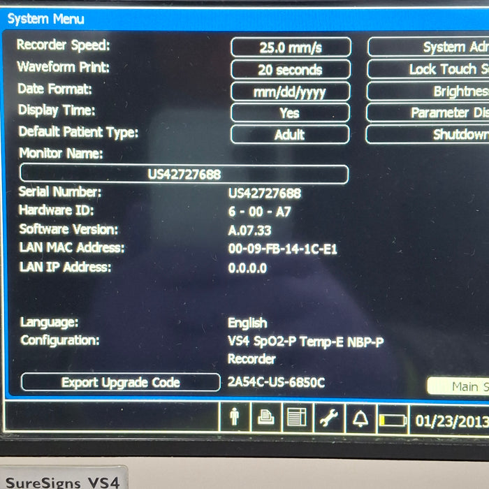 Philips SureSigns VS4 Vital Signs Monitor