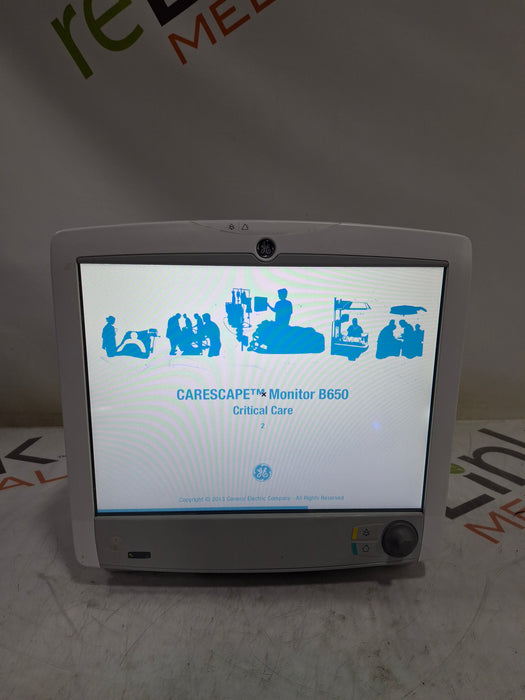 GE Healthcare Carescape B650 Critical Care Patient Monitor