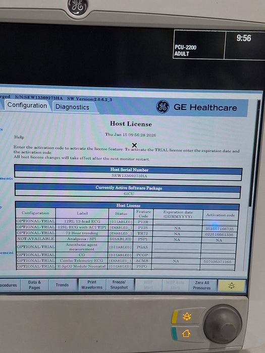 GE Healthcare Carescape B650 Critical Care Patient Monitor