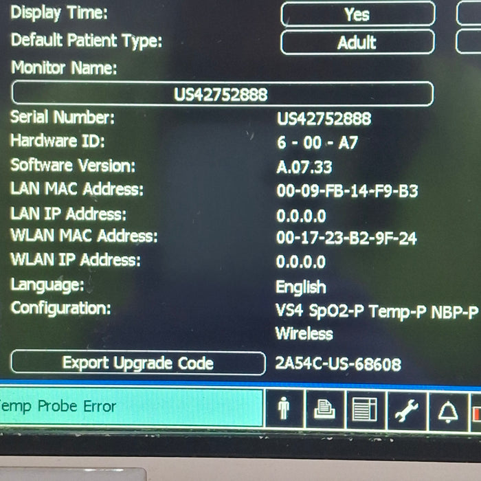 Philips SureSigns VS4 Vital Signs Monitor