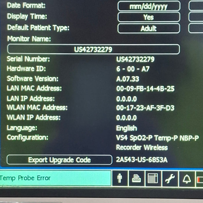Philips SureSigns VS4 Vital Signs Monitor