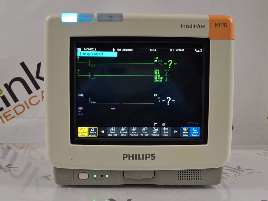Philips Intellivue MP5 - NBP, Oximax SPO2, ECG, CO2 Patient Monitor