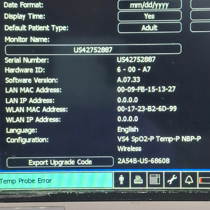 Philips SureSigns VS4 Vital Signs Monitor