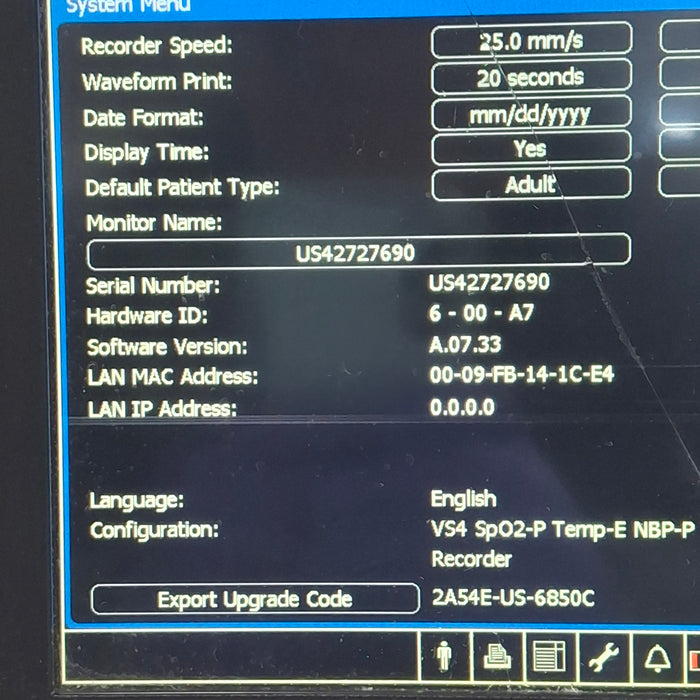 Philips SureSigns VS4 Vital Signs Monitor