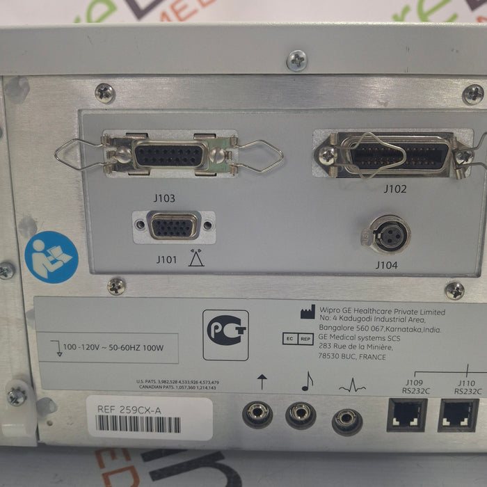 GE Healthcare Corometrics 250cx Series Model 259cx Fetal Monitor