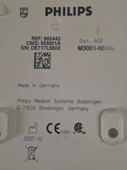 Philips M3001A-A02 OxiMax SpO2, NIBP, ECG MMS Module