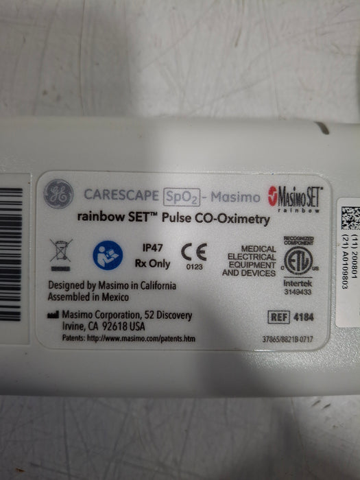 GE Healthcare Carescape SpO2 Masimo Rainbow Set Pulse Module