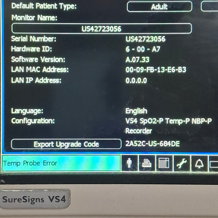 Philips SureSigns VS4 Vital Signs Monitor