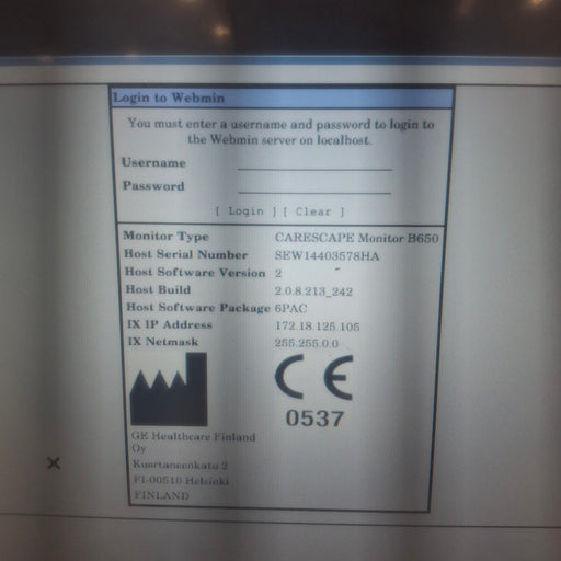 GE Healthcare GE Healthcare Carescape B650 Patient Monitor Patient Monitors reLink Online