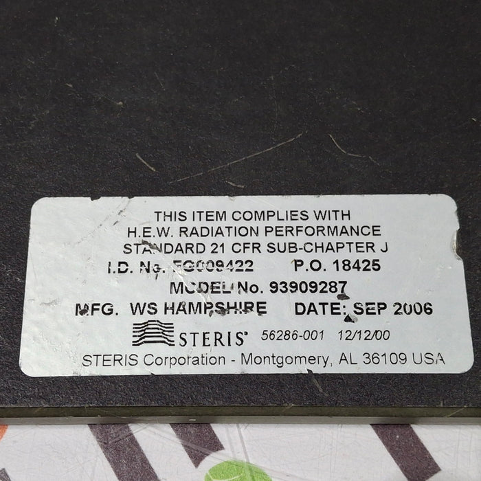 Steris 93909 X-Ray Tabletop Board