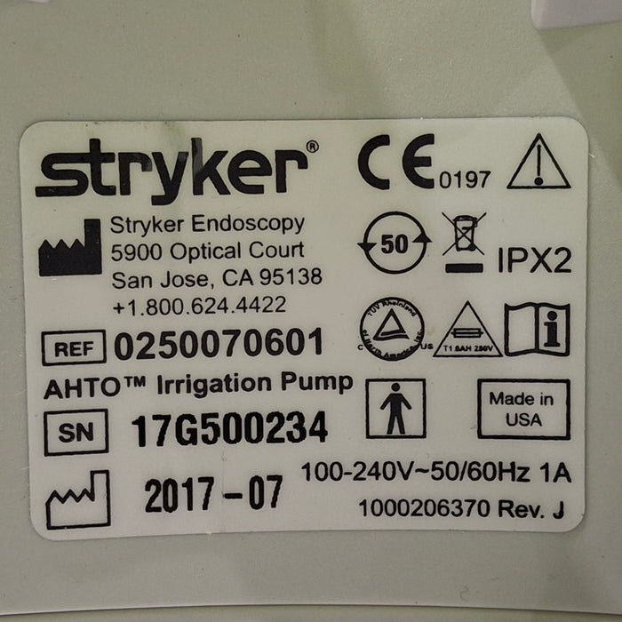 Stryker AHTO Irrigation Pump