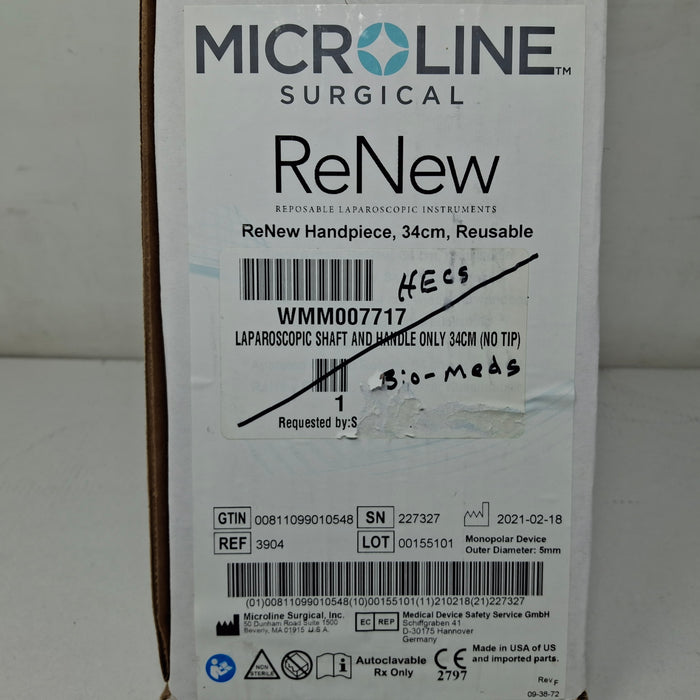 Microline Surgical 3904 ReNew Handpiece, 34cm, Reusable