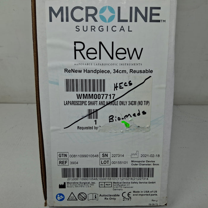 Microline Surgical 3904 ReNew Handpiece, 34cm, Reusable
