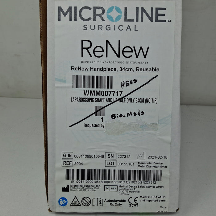 Microline Surgical 3904 ReNew Handpiece, 34cm, Reusable