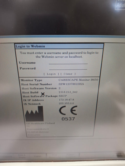 GE Healthcare GE Healthcare Carescape B650 Emergency Care Patient Monitor Patient Monitors reLink Online