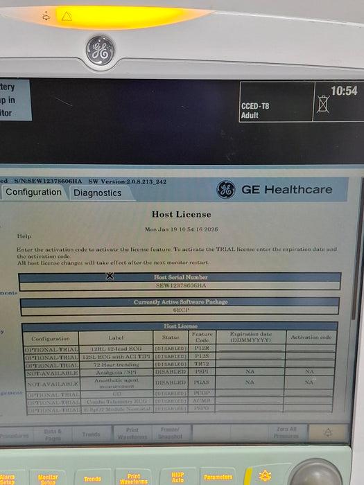 GE Healthcare Carescape B650 Emergency Care Patient Monitor