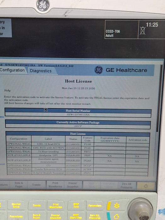 GE Healthcare Carescape B650 Emergency Care Patient Monitor