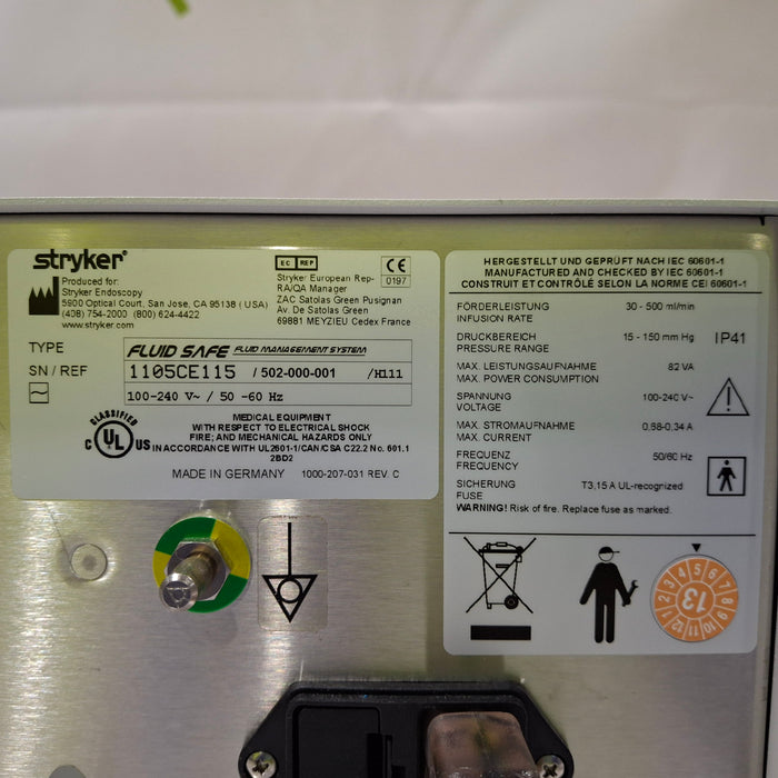 Stryker Fluid Safe Fluid Management System
