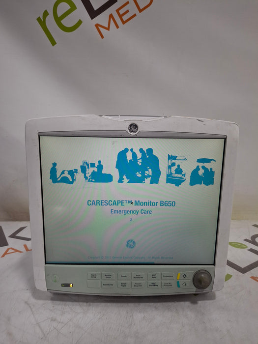 GE Healthcare Carescape B650 Emergency Care Patient Monitor