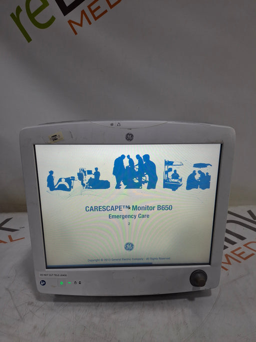 GE Healthcare GE Healthcare Carescape B650 Emergency Care Patient Monitor Patient Monitors reLink Online