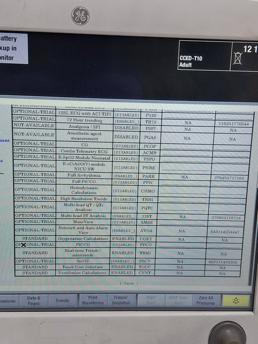 GE Healthcare Carescape B650 Emergency Care Patient Monitor