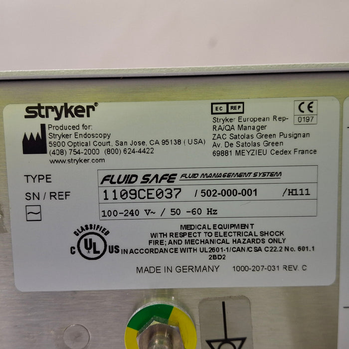 Stryker Fluid Safe Fluid Management System