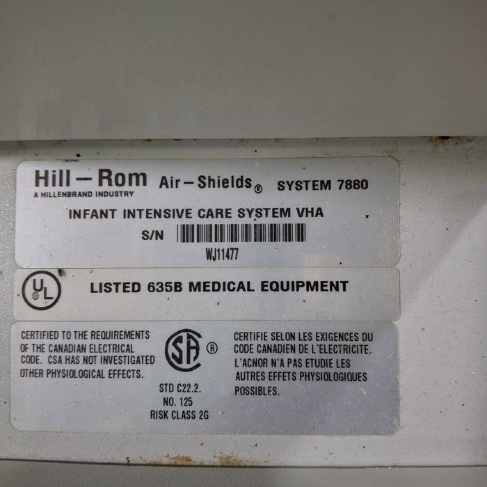 Hill-Rom Air Shields System 7880 Incubator