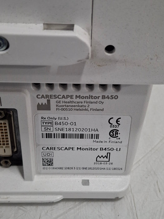 GE Healthcare Carescape B450 Critical Care Patient Monitor