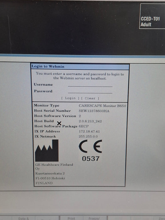 GE Healthcare GE Healthcare Carescape B650 Emergency Care Patient Monitor Patient Monitors reLink Online