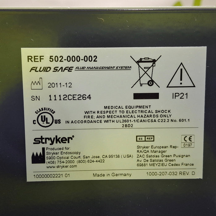 Stryker Fluid Safe Fluid Management System