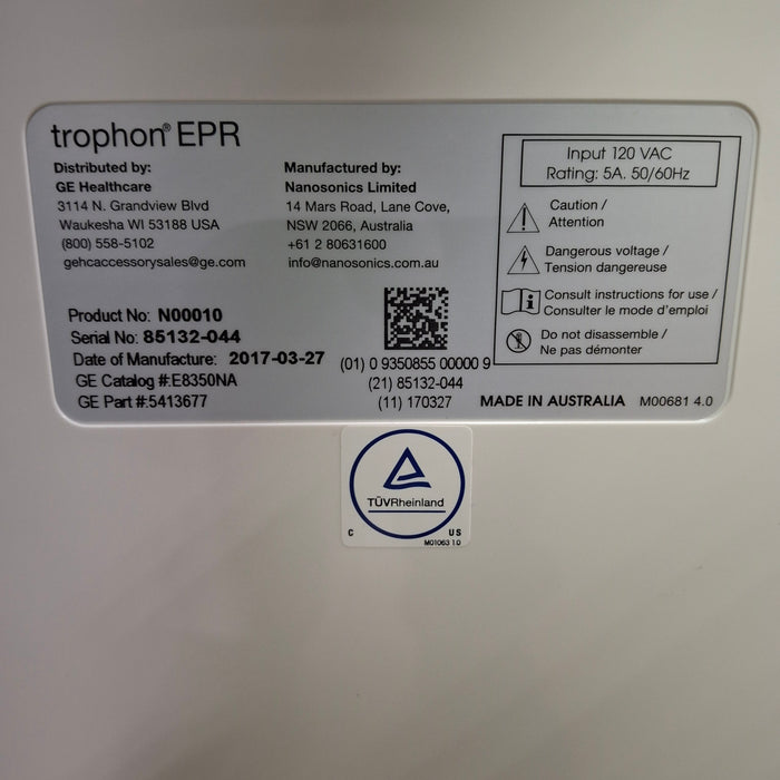 NanoSonics Trophon EPR High Level Disinfection