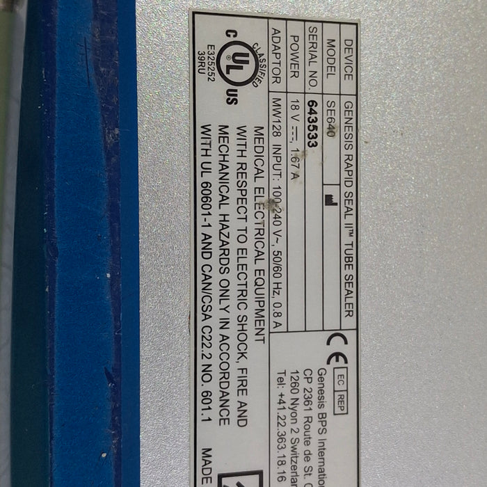 Genesis BPS Raid Seal II SE640 Tube Sealer