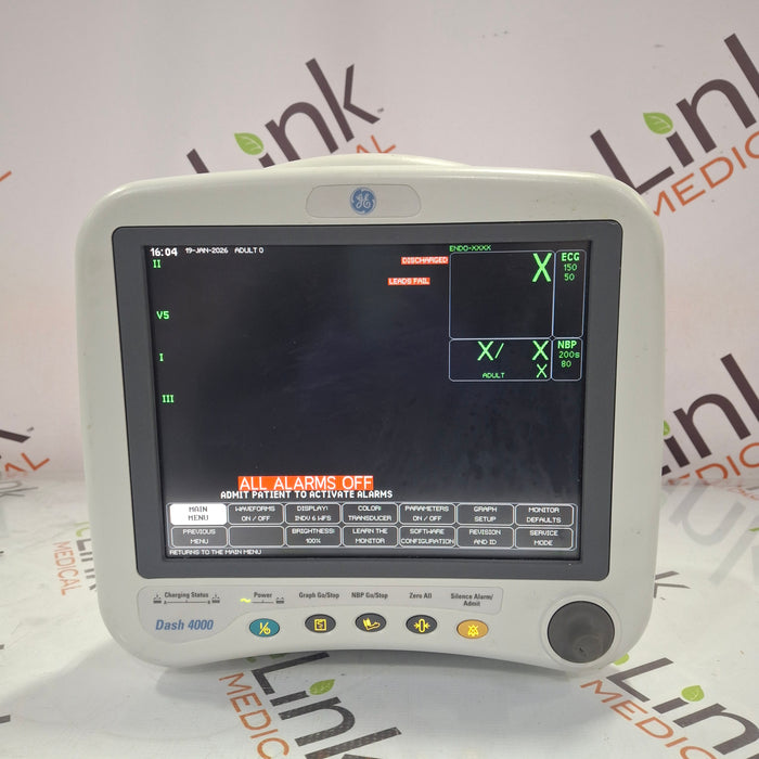 GE Healthcare Dash 4000 - Masimo SpO2 Patient Monitor