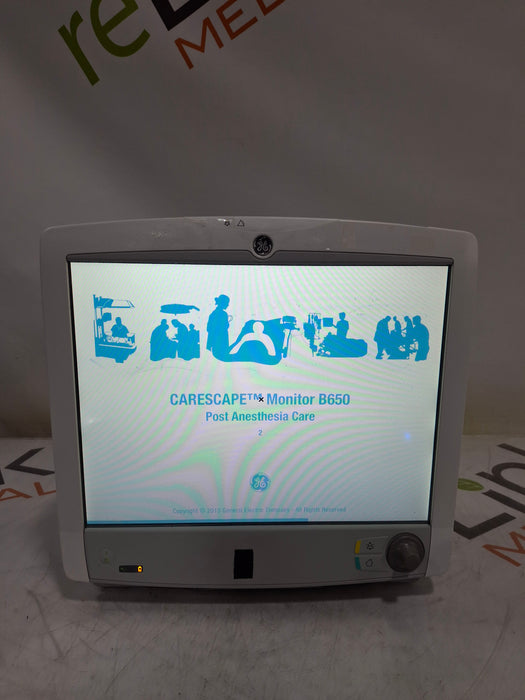 GE Healthcare Carescape B650 Post Anesthesia Care Patient Monitor