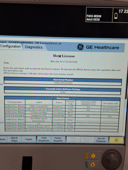 GE Healthcare Carescape B650 Post Anesthesia Care Patient Monitor