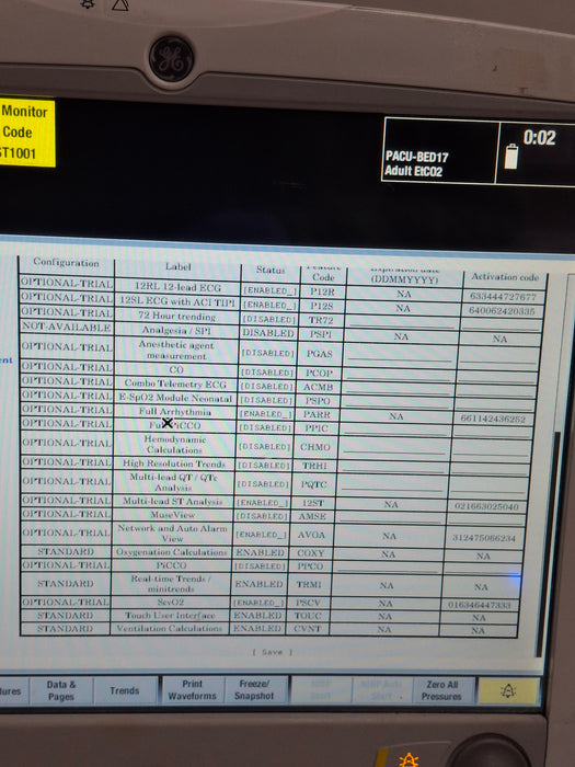 GE Healthcare Carescape B650 Post Anesthesia Care Patient Monitor