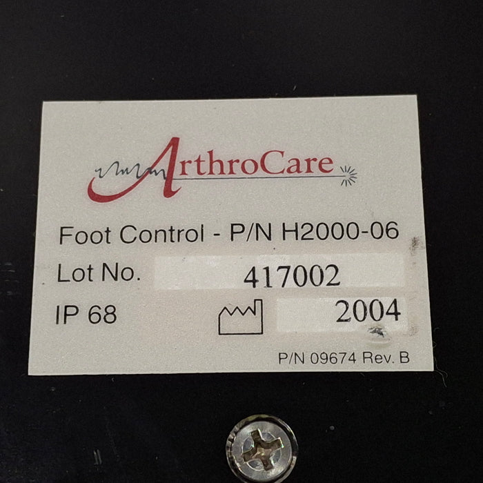 ArthroCare Corporation H2000-06 Foot Control
