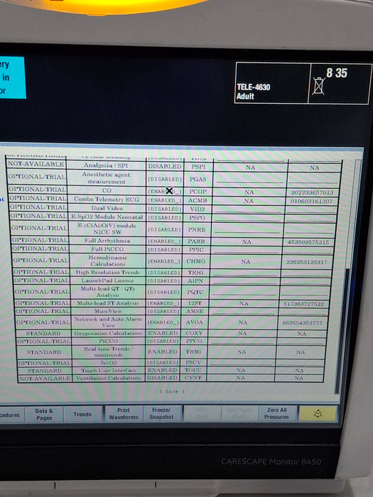 GE Healthcare Carescape B450 Critical Care Patient Monitor