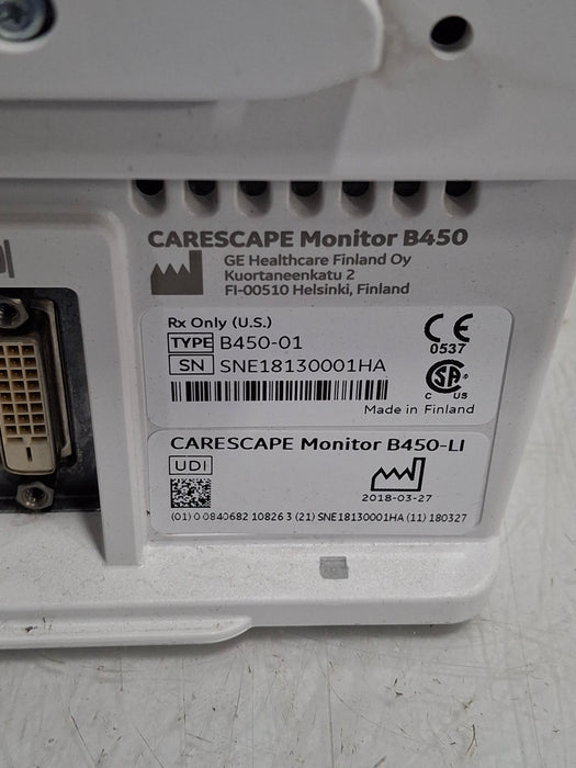 GE Healthcare Carescape B450 Critical Care Patient Monitor