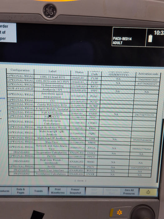 GE Healthcare Carescape B650 Post Anesthesia Care Patient Monitor